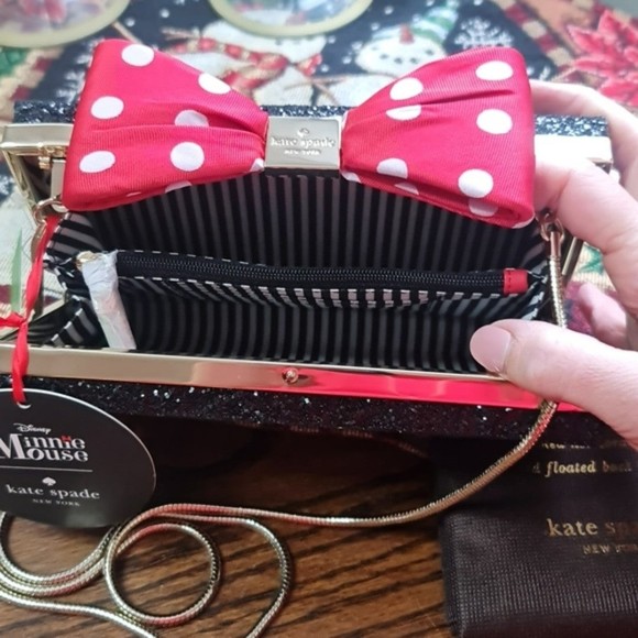 Authentic Minnie Mouse Kate Spade NY Crossbody Clutch NWTs - Picture 10 of 12